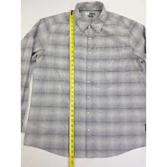 Exofficio Insect Shield Size XL Men Black White Check Long Sleeve Logo Tag Shirt - Picture 11 of 12